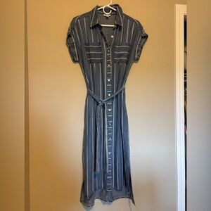 Tribal Jeans Belted Dress 100% Lyocell